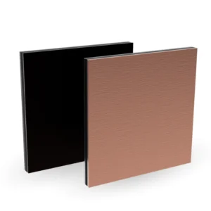 Płyta dibond czarny / miedziany szczotkowany - 3 mm